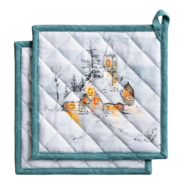 Neige de noel Pot Holders