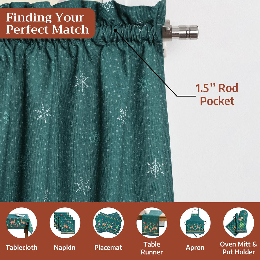 Hygge Christmas Kitchen Curtains