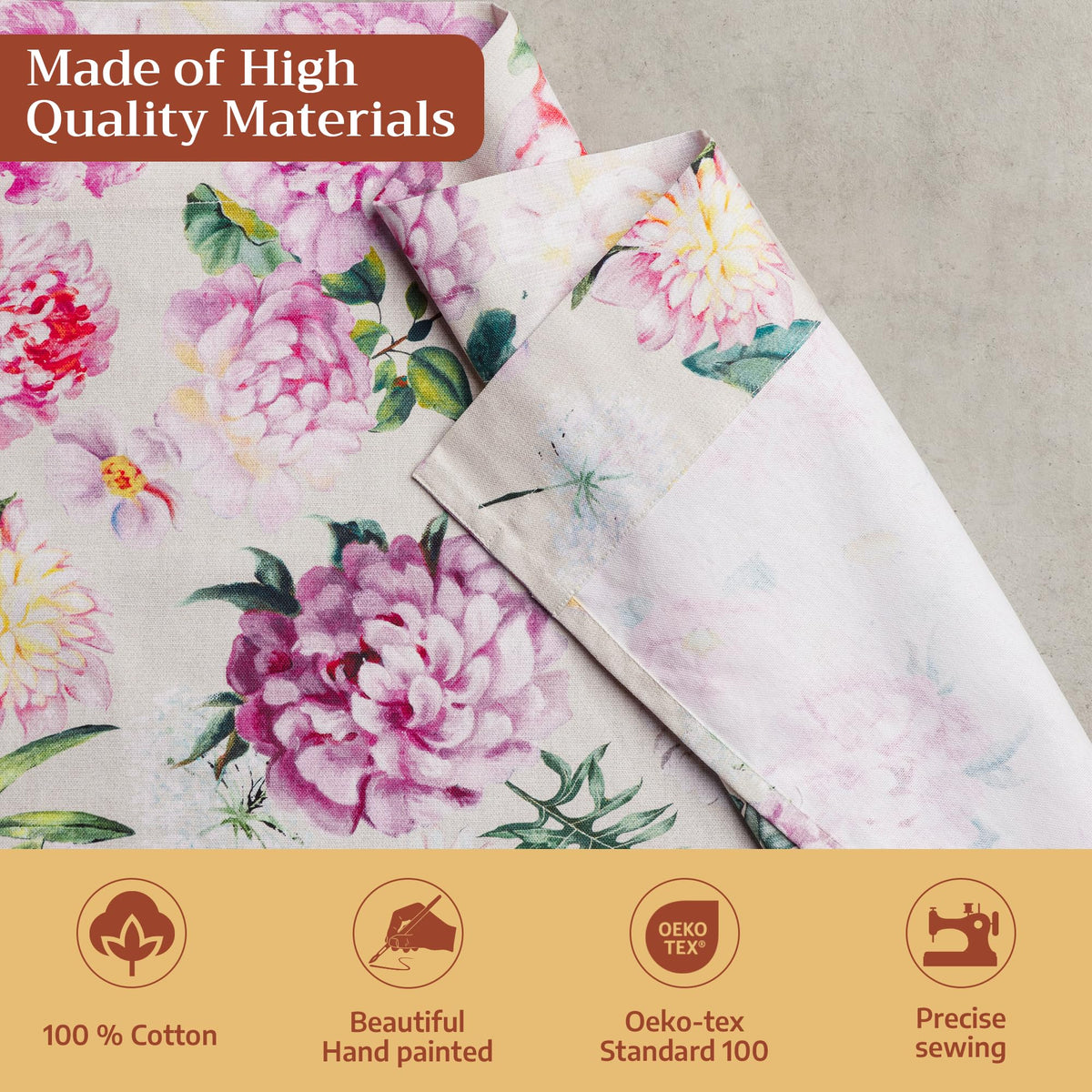 Pivoine Kitchen Curtains