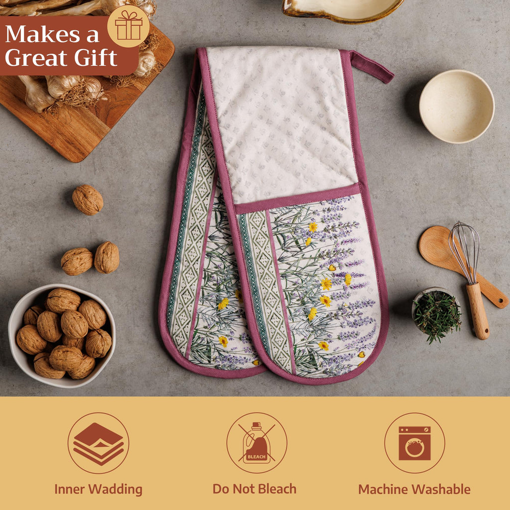 Fanny Lavender Double Oven Mitts