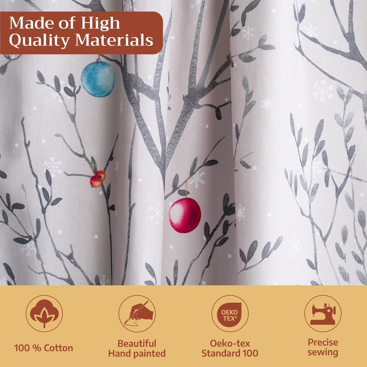 Fairy Christmas Kitchen Curtains