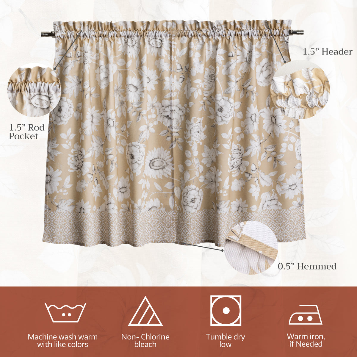 Pretty Autumn Kitchen Curtains