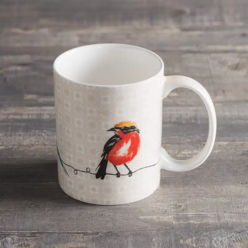 Birdies on Wire Nuthatch Single Mug