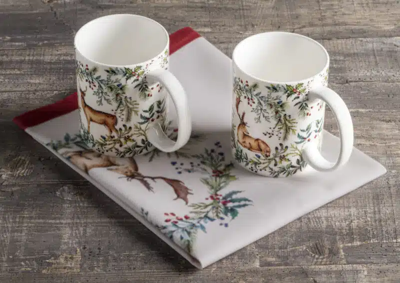 Holly Time Pack of 2 Mugs
