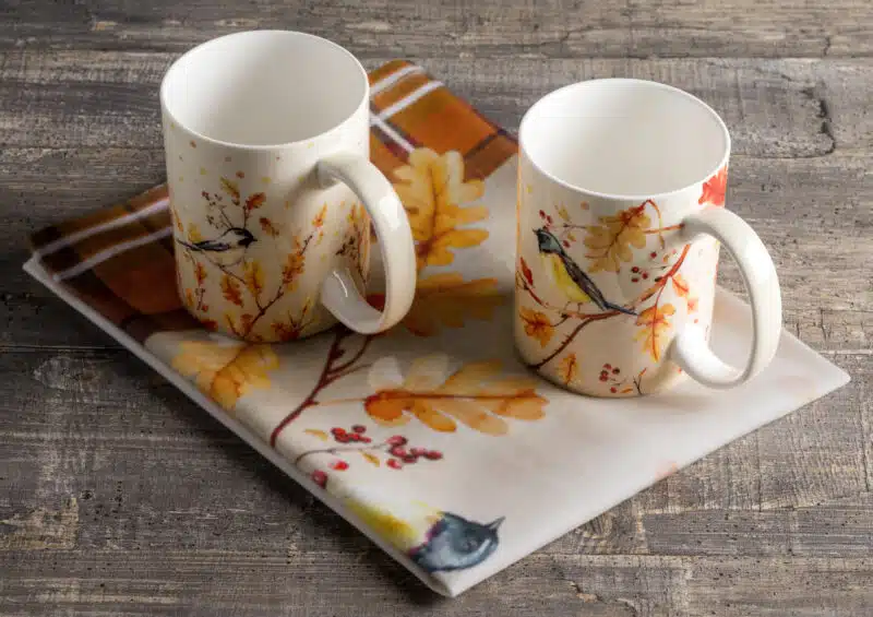 Oak Leaves Pack Of 2 Mugs