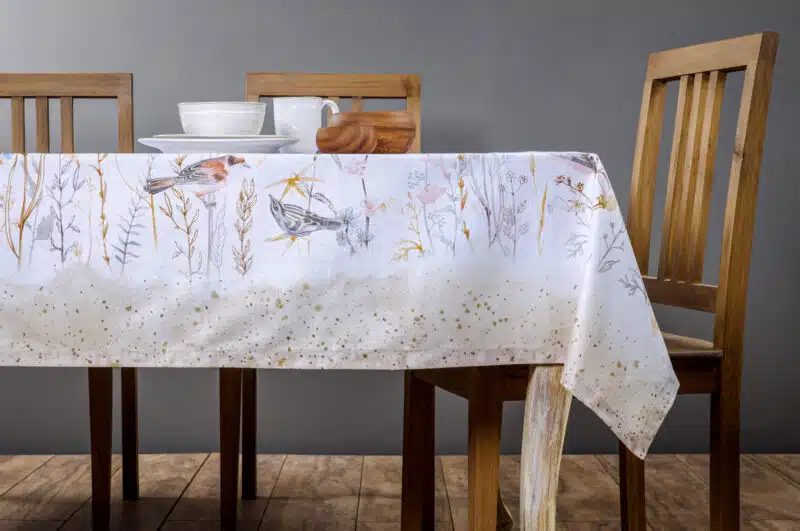 Meadow Florals Beige Tablecloth