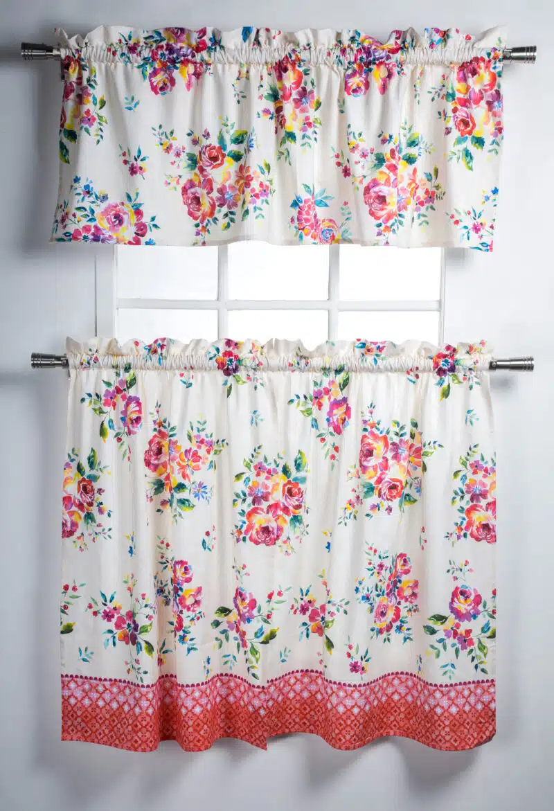 Rose Garden Kitchen Curtain