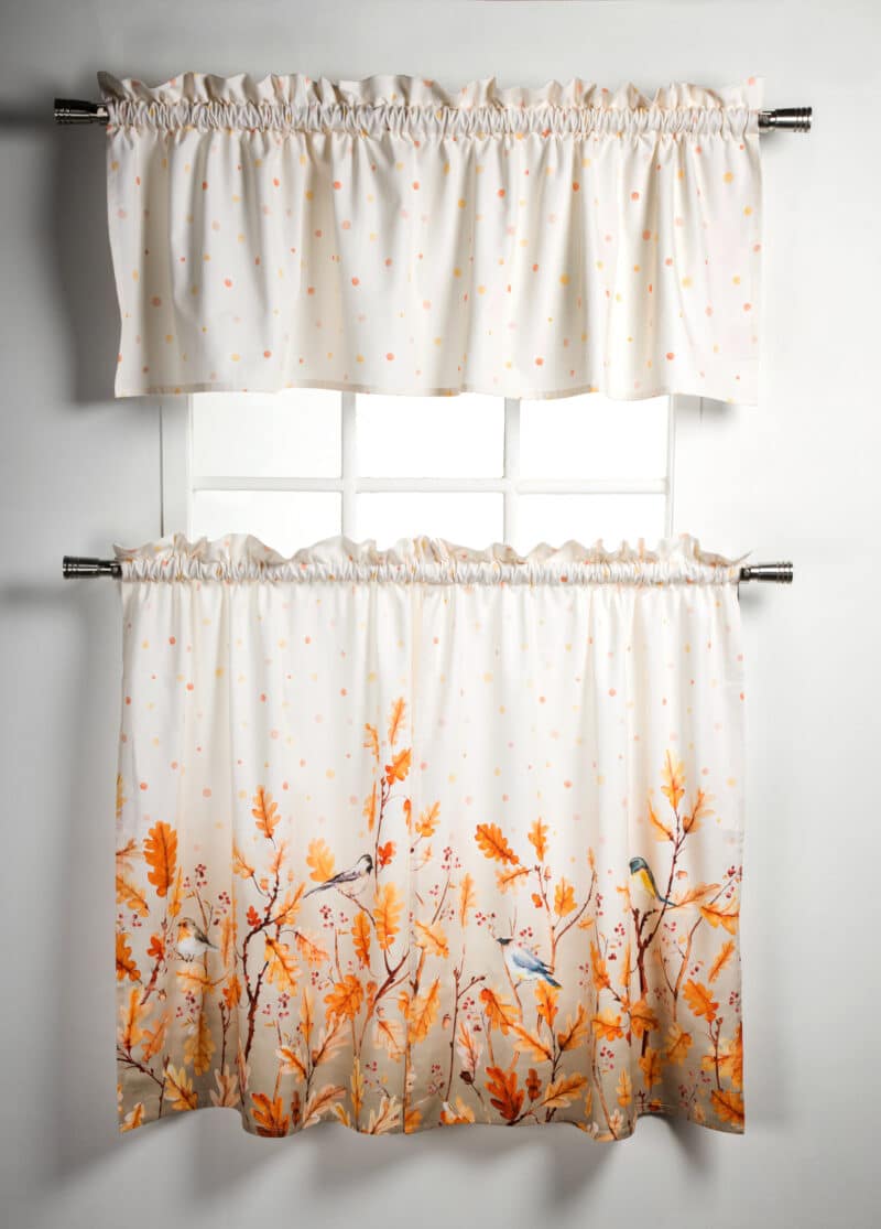 Oak Leaves Kitchen Curtain