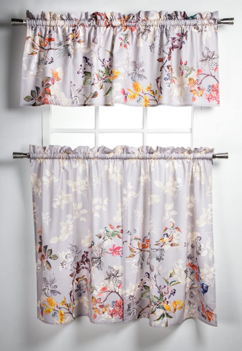 Equinoxe Grey Kitchen Curtain