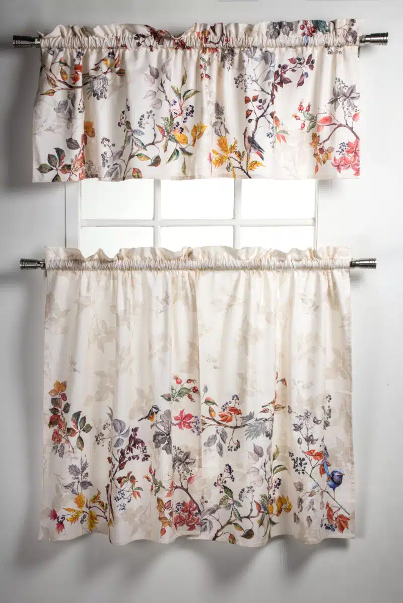 Equinoxe Beige Kitchen Curtain