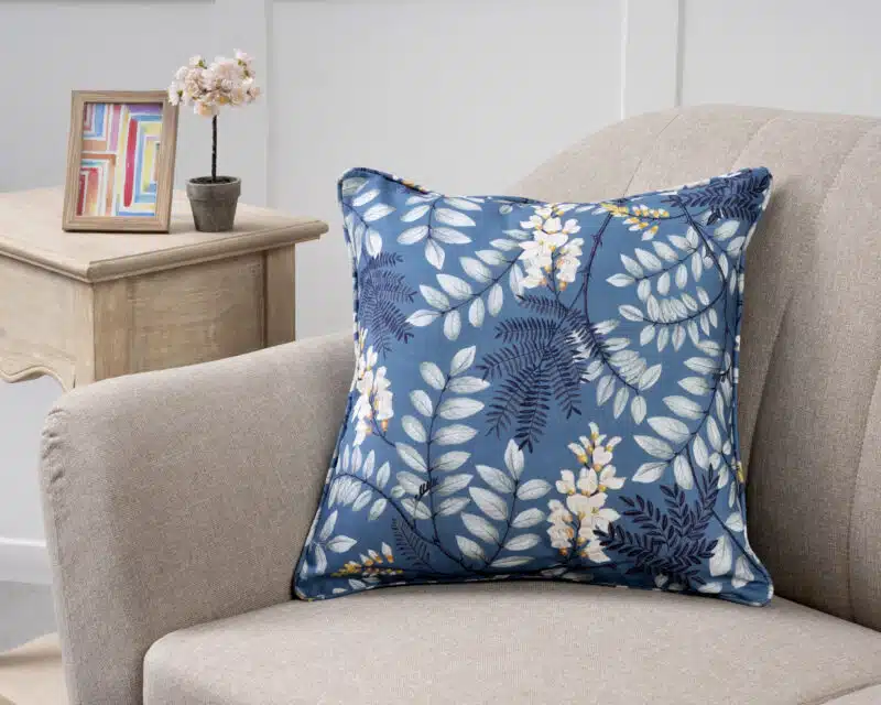 Feuillage Cushion Square Airforce Blue