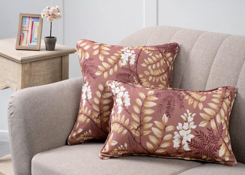 Feuilage Cameo Brown Decorative Cushion Cover