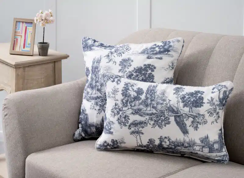 Trianon Blue Decorative Cushion Cover