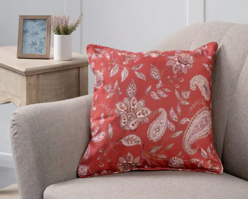 Ramage Fire brick Cushion Square