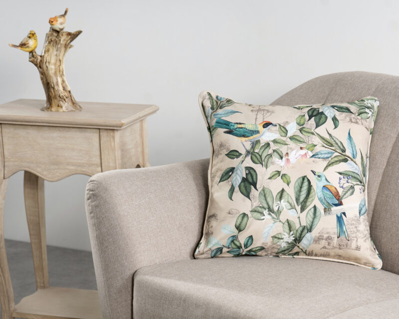 Solstice Beige Square Cushion