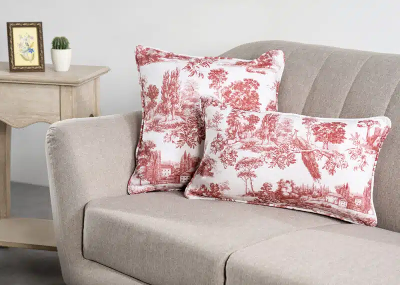 Trianon Red Decorative Cushion Cover
