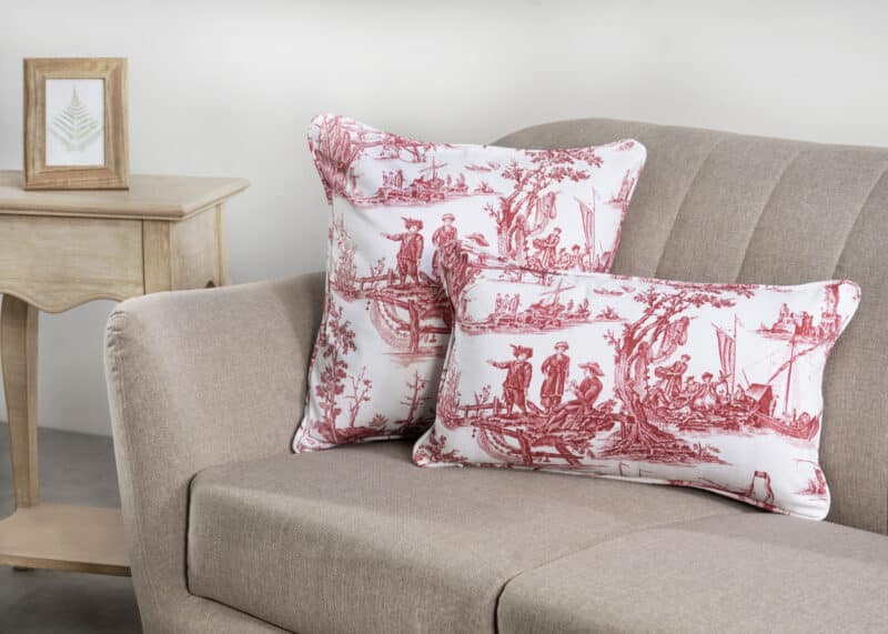 Calais - Red Decorative Cushion Cover