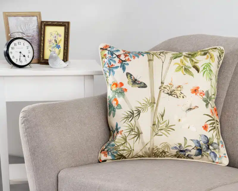 Bamboo Light Beige Cushion Square