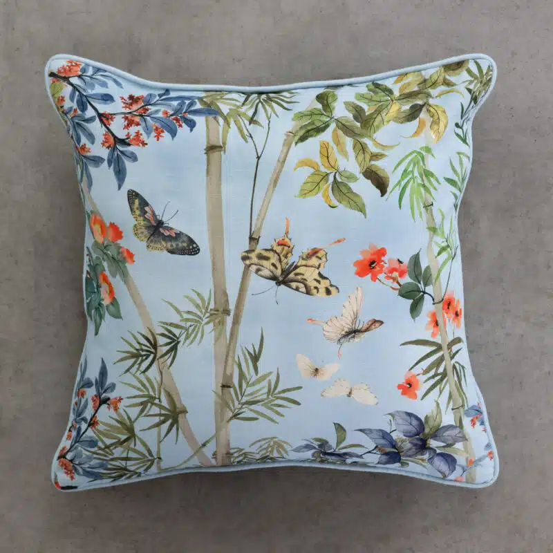 Bamboo Pastel Blue  Cushion Square