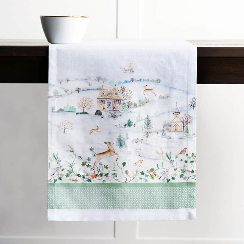 Snowy World Table Runner-Single Side