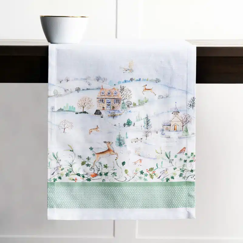 Snowy World Table Runner-Single Side