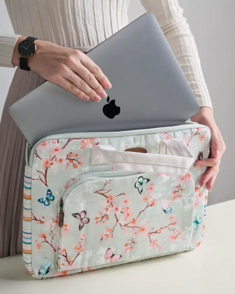 Blossoms in Spring Laptop Bag with Pocket