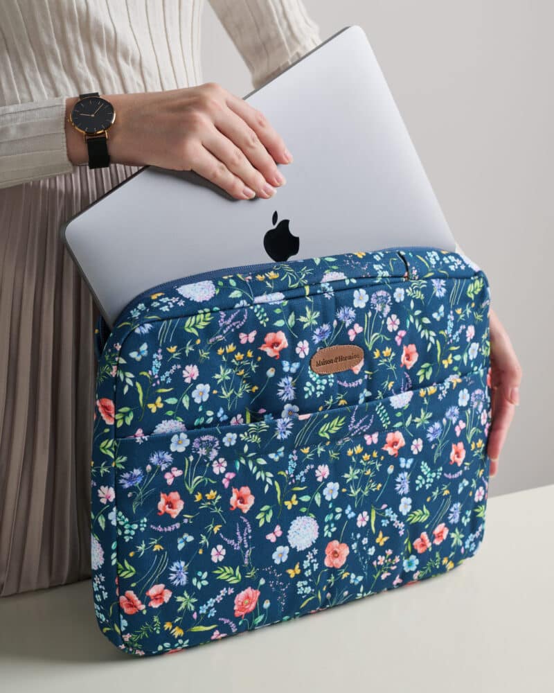 Just Floral Laptop Bag with Sleeve and Handle