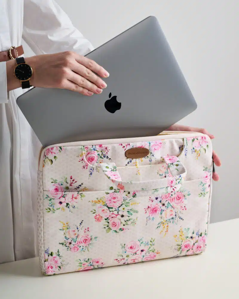 Sweet Rose Lavender Laptop Bag
