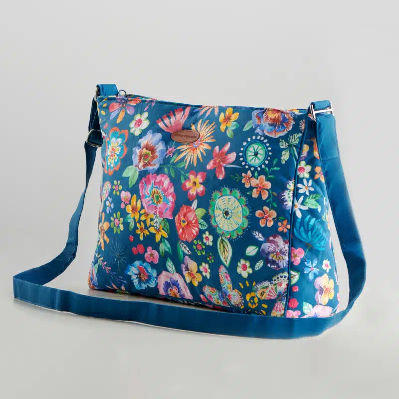 Happy Florals Blue Hand Bag