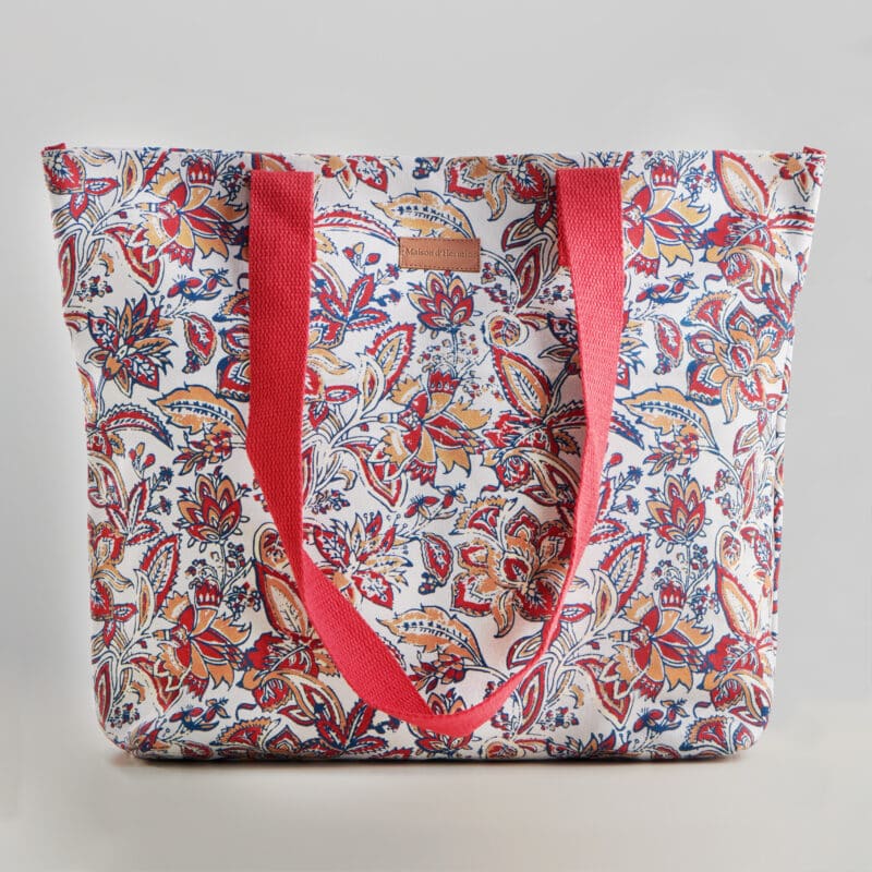 Kerala Red Canvas Tote Bag