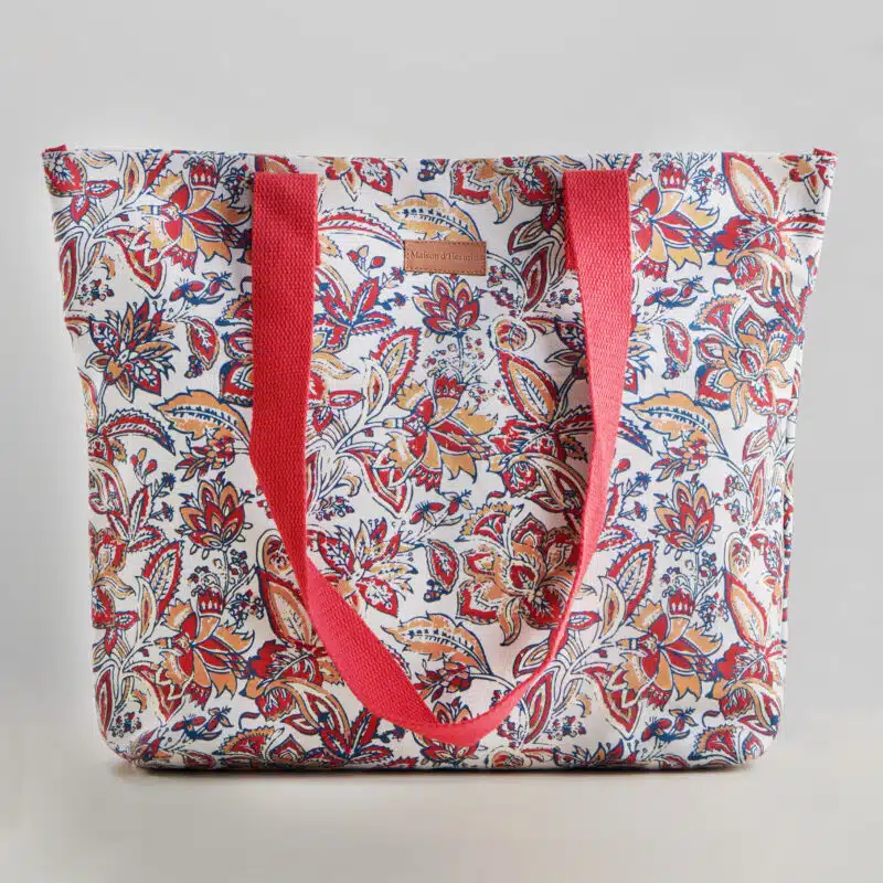 Kerala Red Canvas Tote Bag