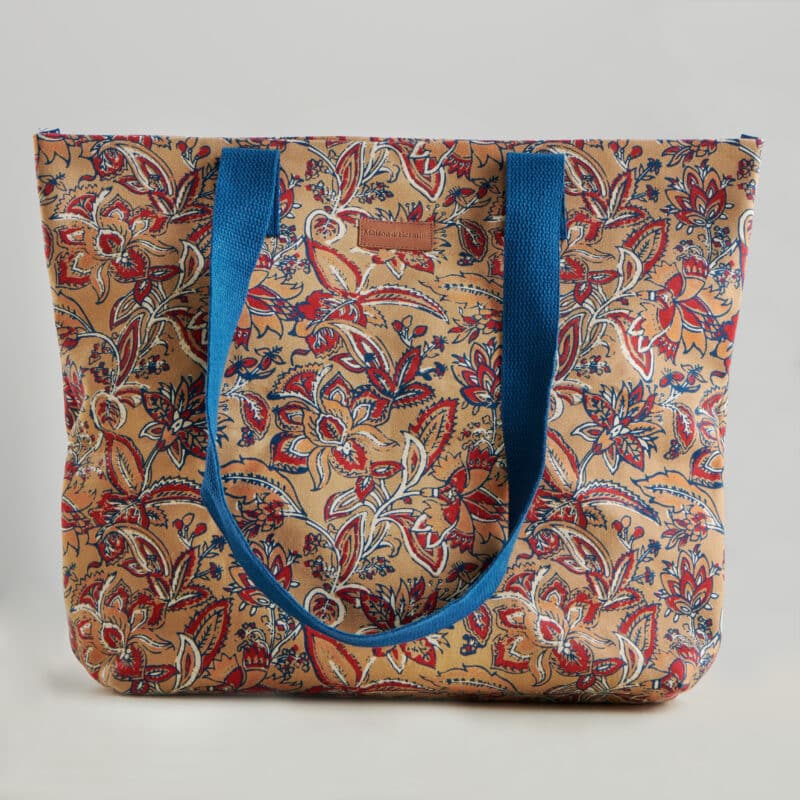 Kerala Blue Canvas Tote Bag