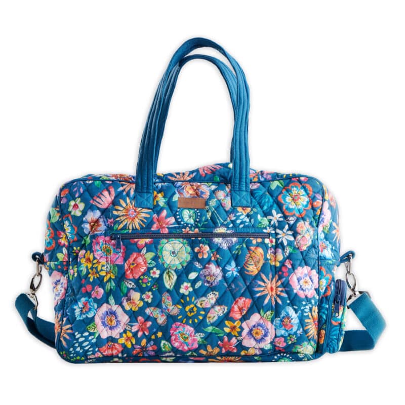 Happy Florals Blue Weekend Bag