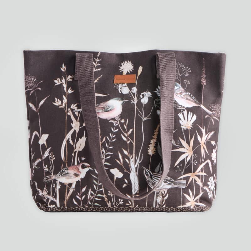Meadow Florals Canvas Tote Bag