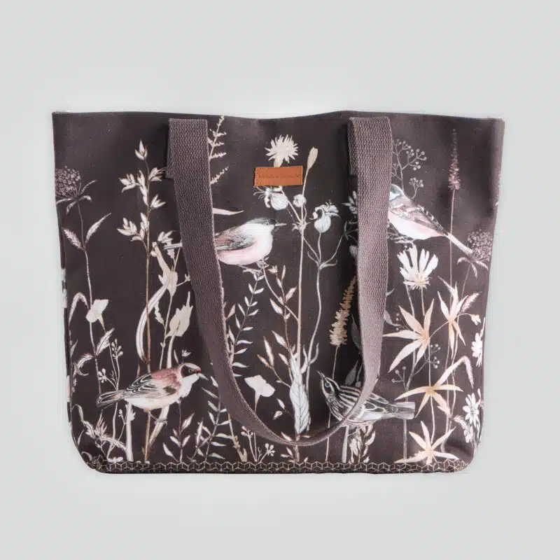 Meadow Florals Canvas Tote Bag