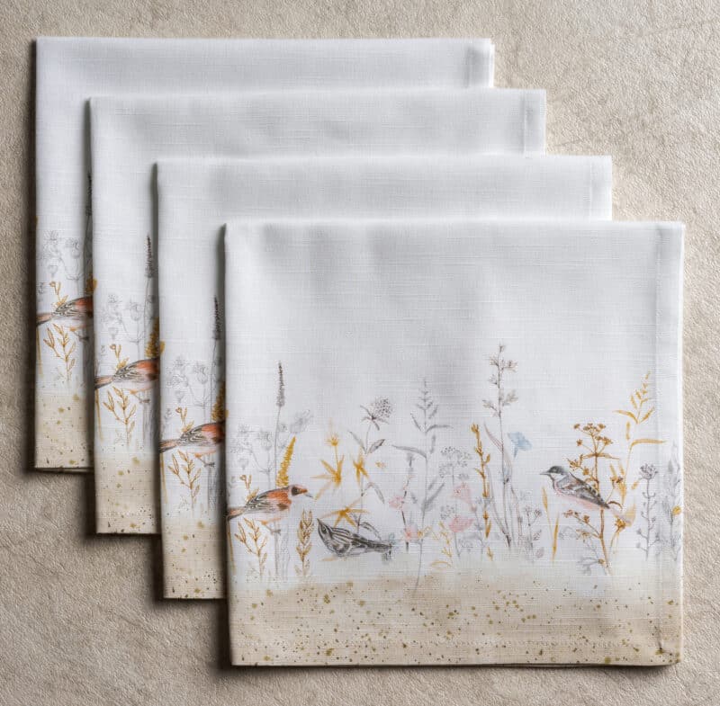Meadow Florals Beige Napkin