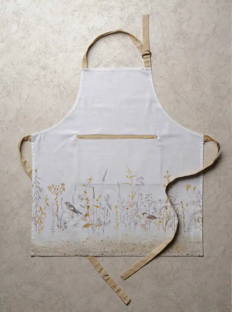 Meadow Florals Beige Apron