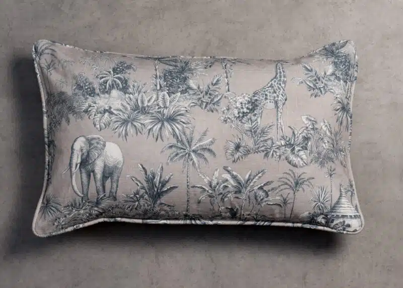 Savana Jouy Cushion Blue