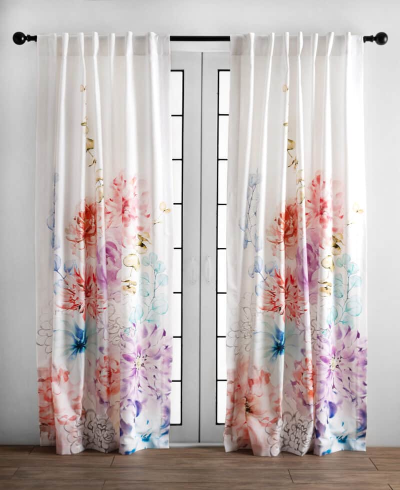 Floral - White Curtain