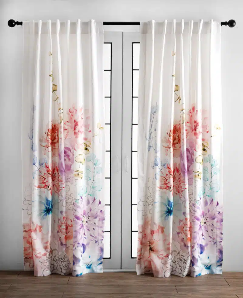 Floral - White Curtain