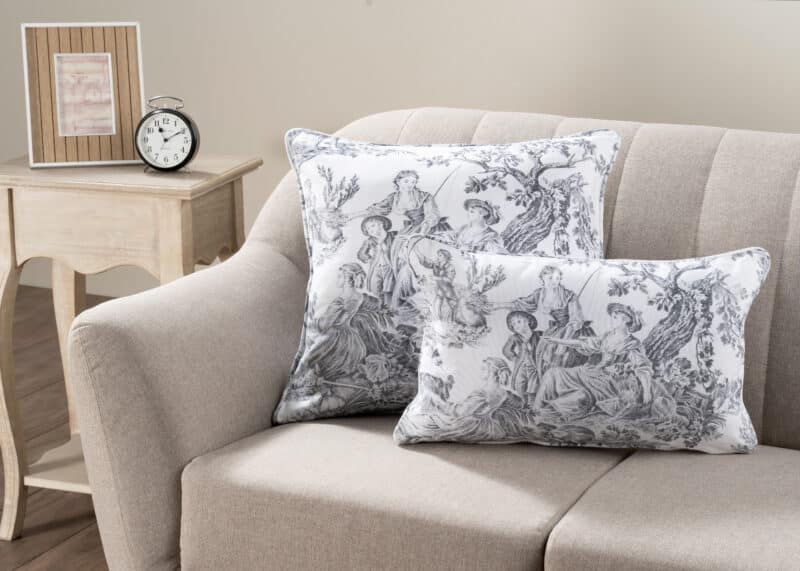 Miller - White Base - Paloma Gray Decorative Cushion Cover