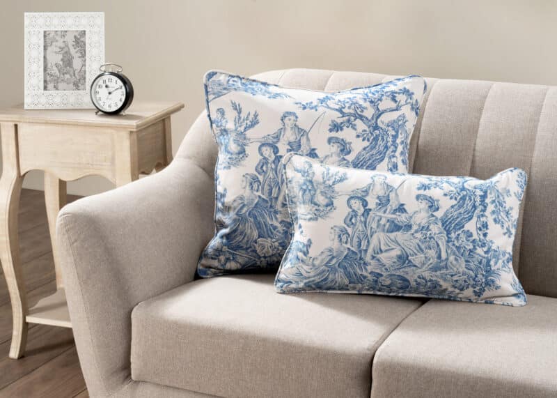 Miller - Beige Base - Denim Decorative Cushion Cover