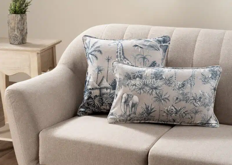 Savana Jouy - Blue Decorative Cushion Cover