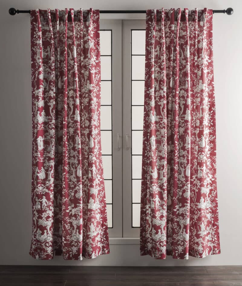 Joli Jouy Red Curtain