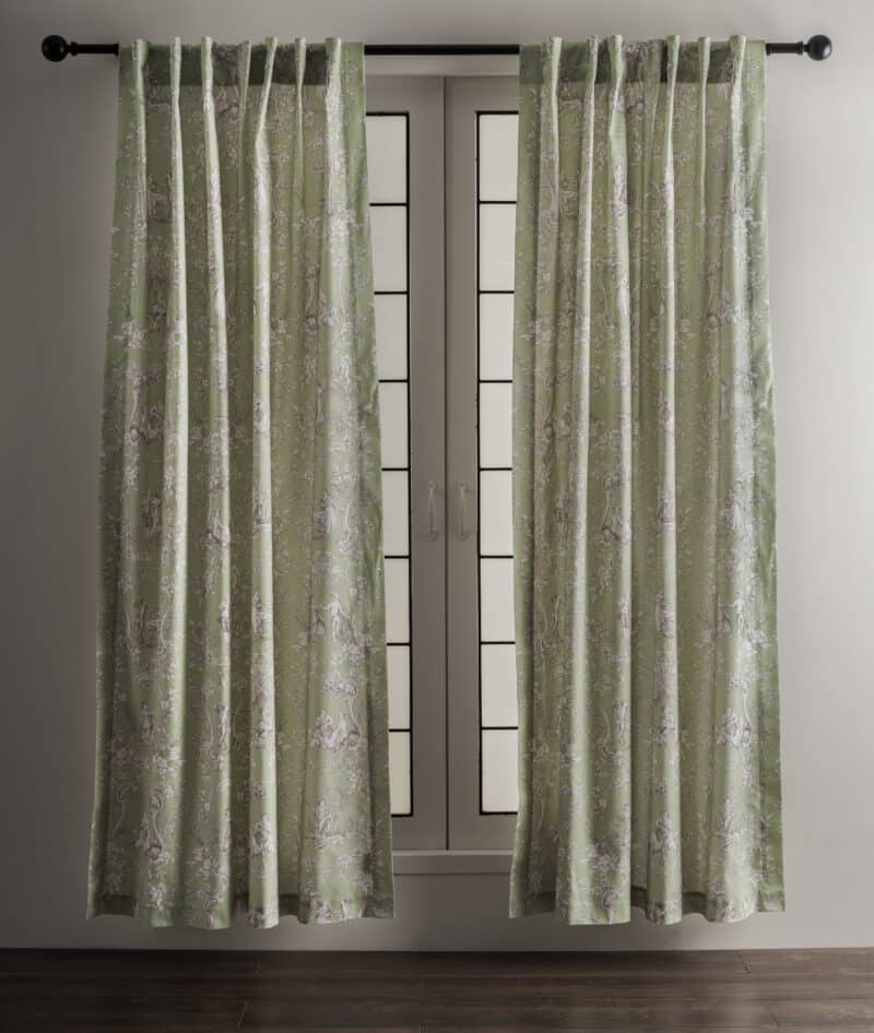 Joli Jouy Green Curtain