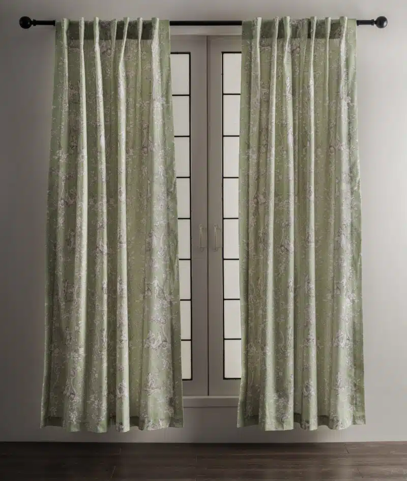 Joli Jouy Green Curtain