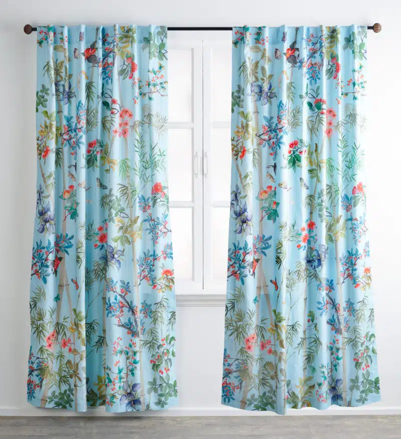 Bamboo Curtain Pastel blue