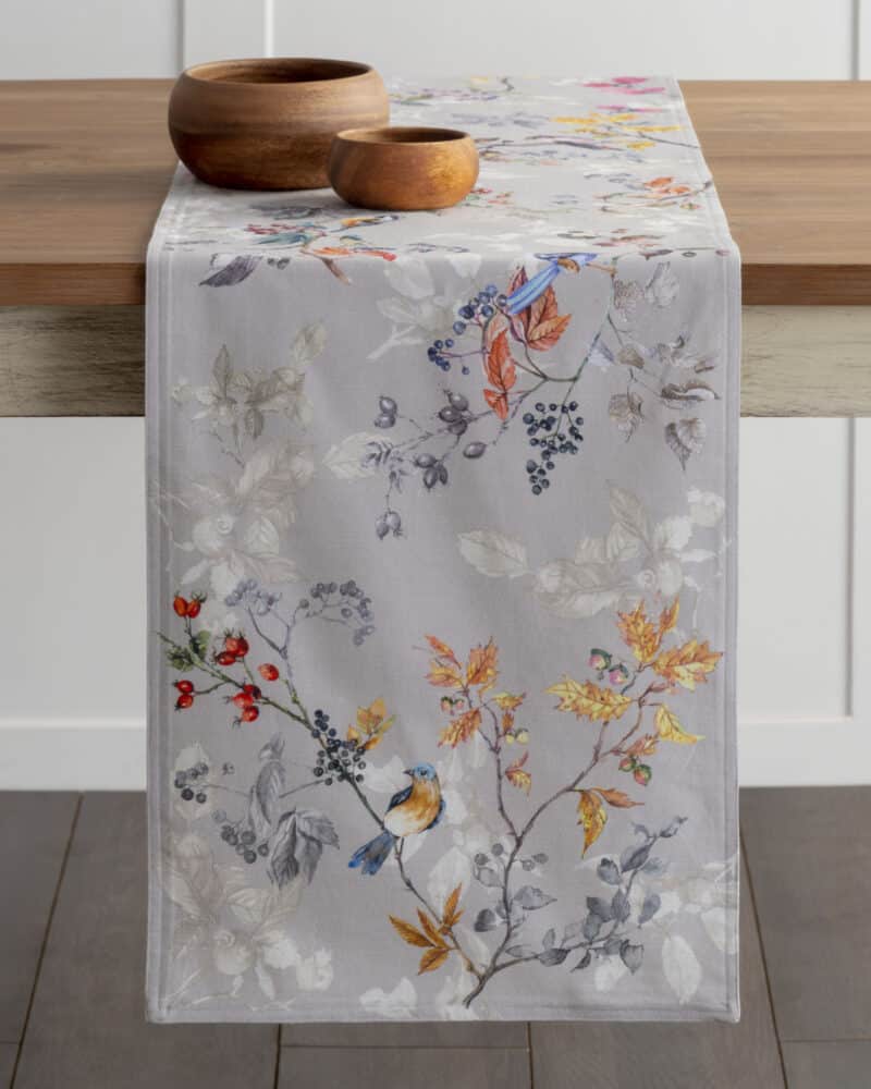 Equinoxe Grey Table Runner-double side