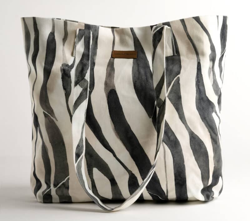 Zebra Canvas Tote Bag