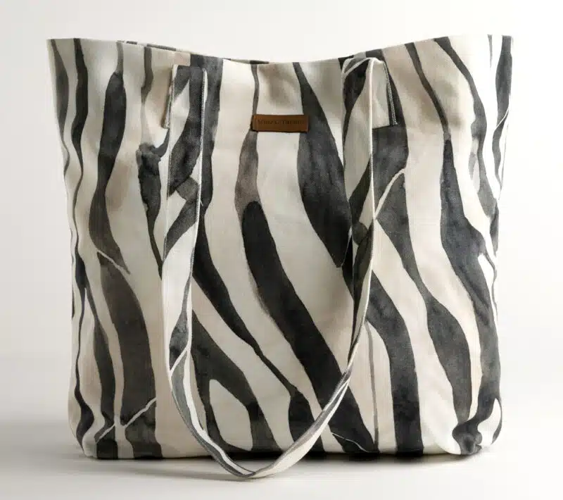 Zebra Canvas Tote Bag